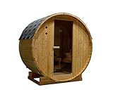 WELCON Saunafass 2 Personen | Fasssauna | Sauna Outdoor und Garten 3,6 kW, 230 Volt
